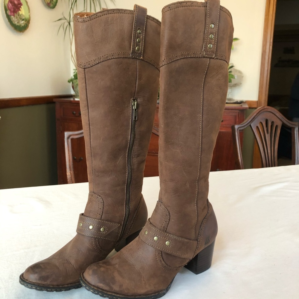 Born Tall Studded Leather Boots 6/36.5